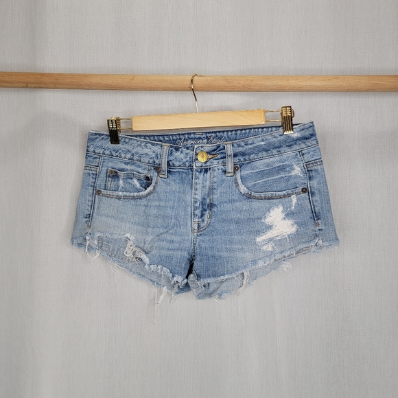 American Eagle Outfitters Pants - Sale! AEO Y2K Cut Off Destroyed Low RiseUltra High Shorts